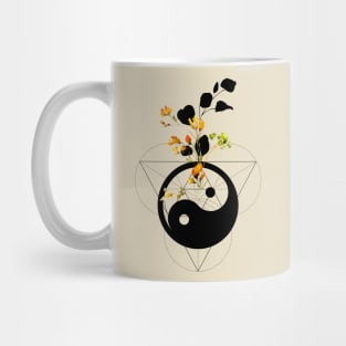 Ying Yang Symbol Sacred Geometry Flower #1 Mug